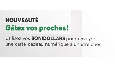 Le Programme de Récompenses Bonidollars .